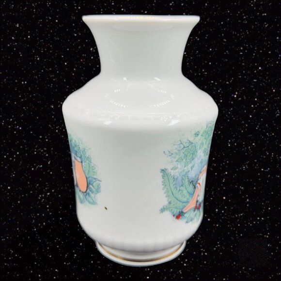 Vintage Painted Porcelain Vase With People Playing Music Marked Ceramic 5.75"T - Picture 3 of 8